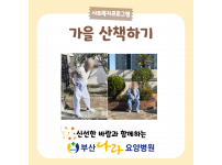 신선한 바람과 함께하는 가을 산책하기 요양병원 사회복지프로그램